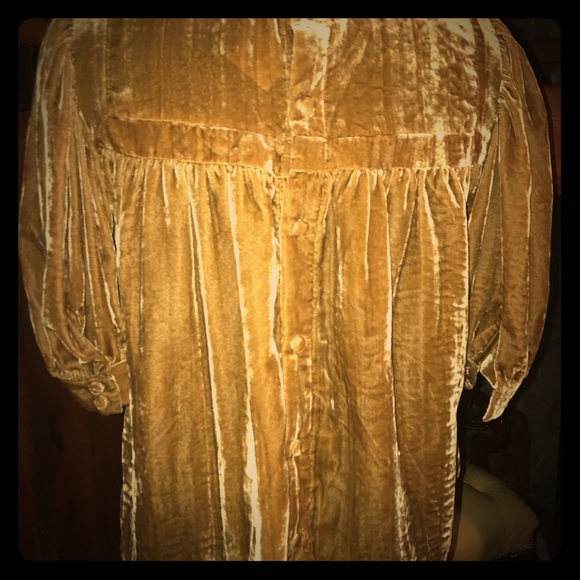 NWOT! Gold Velvet top - Picture 3 of 6